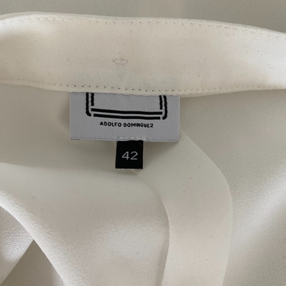 Adolfo Dominguez White Shirt Size 8 - Picture 8 of 10